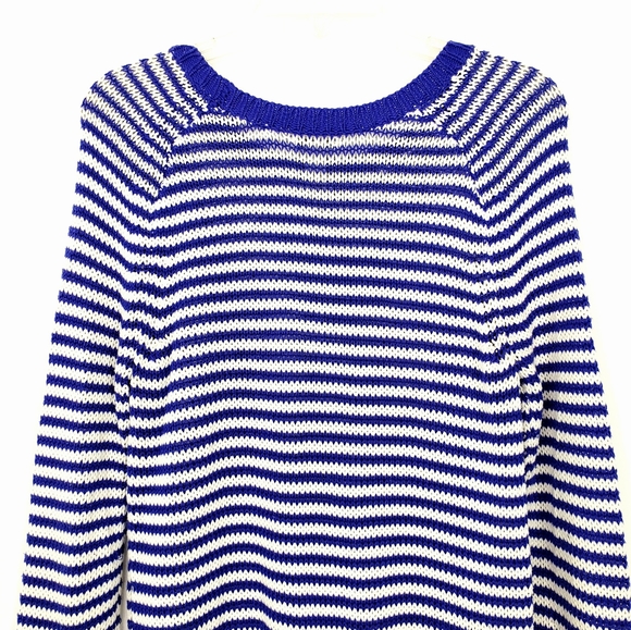 Cobalt Blue/White Striped Sweater by Forever 21 - Picture 11 of 13
